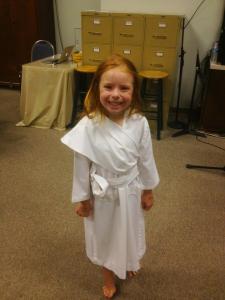 Alight, before her baptism